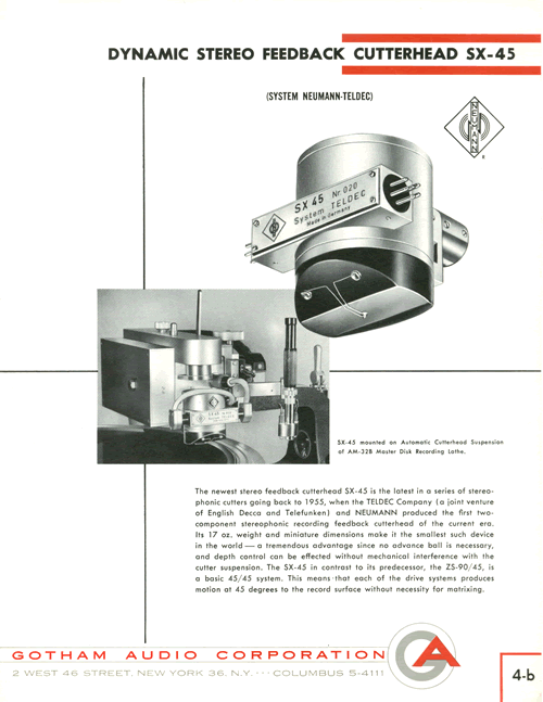 Dynamic Stereo Feedback Cutterhead SX-45