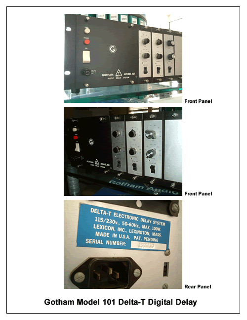 Gotham Model 101 Delta-T Digital Delay