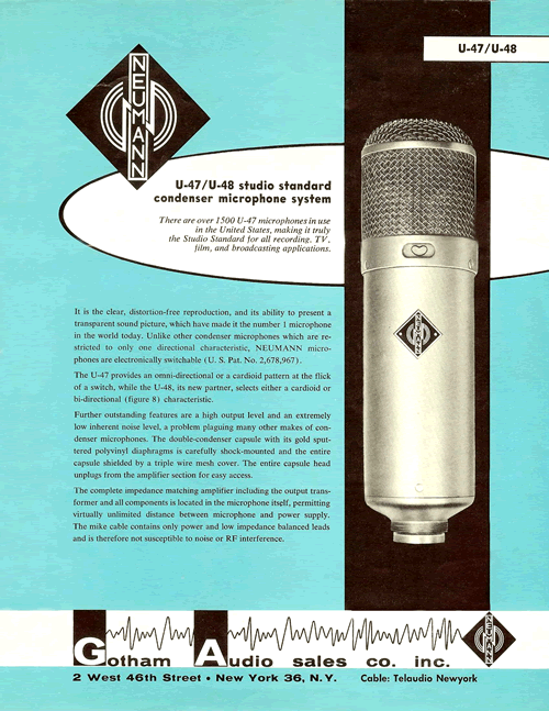 Neumann U-47/U-48 Condenser Microphone