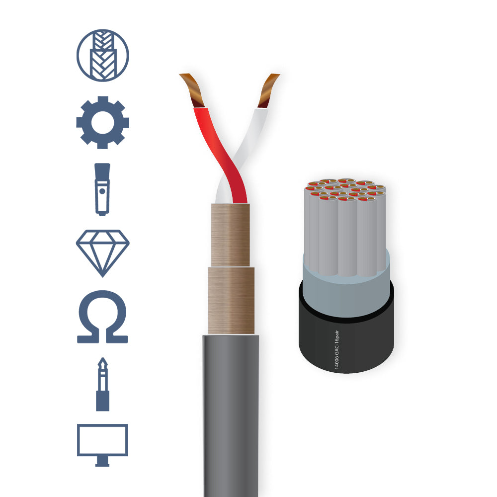 14124 GAC-24 BALANCED AUDIO CABLE SNAKE