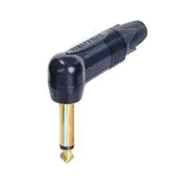 Neutrik NP2RX-B PREMIUM RIGHT ANGLE UNBALANCED MALE ¼” TS INSTRUMENT CONNECTOR