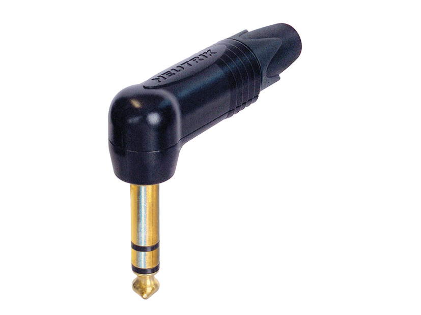 Neutrik NP3RX-B RIGHT ANGLE PREMIUM BALANCED MALE ¼” TRS CONNECTOR
